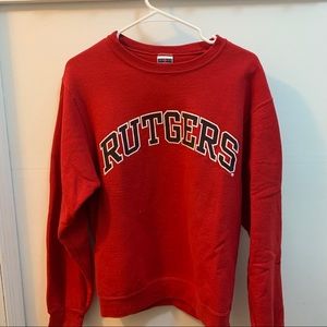 Rutgers red crewneck